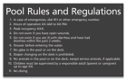 Montgomery County, Alabama Pool Rules and Regulations Sign