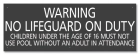 Nebraska No Lifeguard Sign