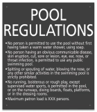 Nebraska Pool Regulations Sign
