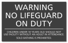 Nevada No Lifeguard Sign