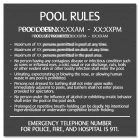 New York City Pool Rules Sign