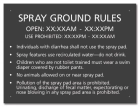 New York City Spray Ground Rules Sign