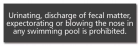 New York Pool Pollution Prohibited Sign