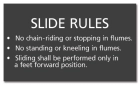 New York White-Water Slide Rules Sign