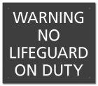 North Carolina No Lifeguard Sign for Wading Pools