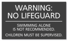 Ohio No Lifeguard Sign