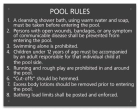 Oklahoma Pool Rules Sign