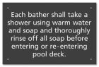 Ontario Canada Shower Rules Sign