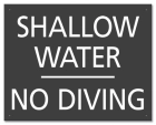 Ontario Shallow Water No Diving Sign