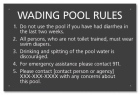 Oregon Wading Pool Rules Sign