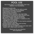 Pool Rules Sign