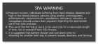 Rhode Island Spa Warning Sign