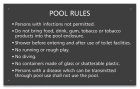 South Dakota Pool Rules Sign