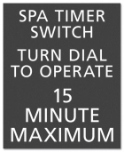 Spa Timer Sign