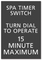 Spa Timer Sign
