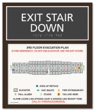 Standard Stairway Evacuation Plans - CA Compliant