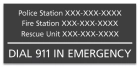 Tennessee Emergency Contacts Sign