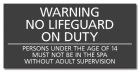 Texas No Lifeguard on Duty Pool Sign