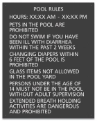 Texas Pool Rules Sign