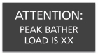 Utah Peak Bather Load Pool Sign
