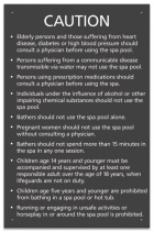 Utah Spa Rules Caution Sign