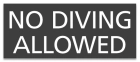 Virginia No Diving Sign