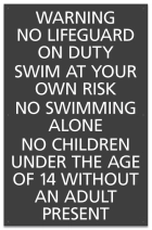 Virginia No Lifeguard Sign