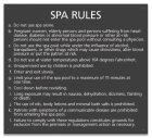 Virginia Spa Rules Sign