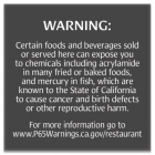Warning Sign: Foods and Beverages