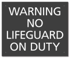 Washington DC No Lifeguard Pool Sign