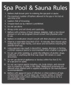 Washington DC Spa & Sauna Rules Sign