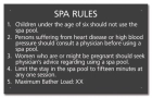 Washington Spa Rules Sign