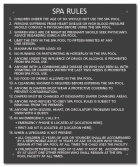 Washington Spa Rules Sign