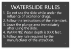 Wisconsin Waterslide Rules Sign