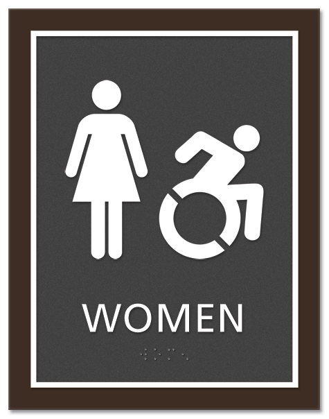 Women Sign w/Female & Dynamic ISA Symbols