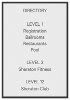 10-Line Elevator Lobby Directory Sign