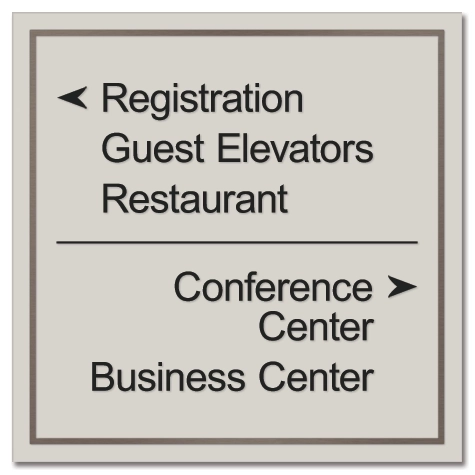 6-Line Directional Sign