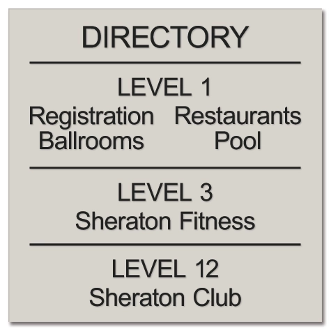 8-Line Elevator Cab Directory