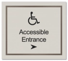 Accessible Entrance Right Sign w/ISA Symbol
