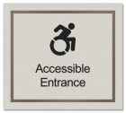 Accessible Entrance Sign w/Dynamic ISA Symbol