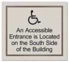 Accessible Entrance Sign w/ Location & ISA Symbol