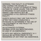 AED Warning Sign w/hours