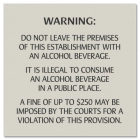 Alcohol Fine Warning - CO Compliant