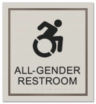 All-Gender ADA Restroom Sign w/ Dynamic ISA Symbol