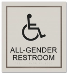 All-Gender ADA Restroom Sign w/ ISA Symbol