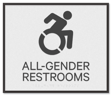 All-Gender Restroom Sign w/Dynamic ISA Symbols