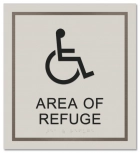 Area of Refuge Sign w/ISA Symbol