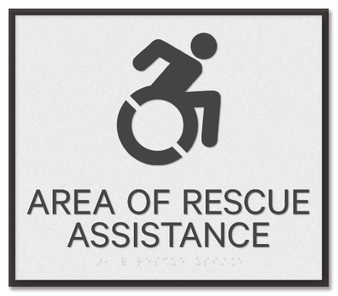 Area of Rescue Assistance Sign - NYC Compliant