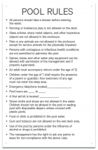 Arkansas Pool Rules Sign