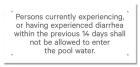 California Diarrhea Pool Sign